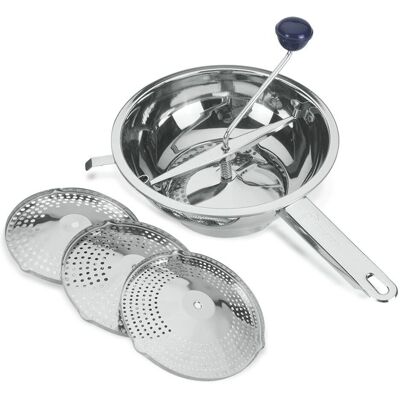 Metaltex 24cm Passaverdura in acciaio inox con 3 dischi Metaltex 24cm Passaverdura in acciaio inox con 3 dischi