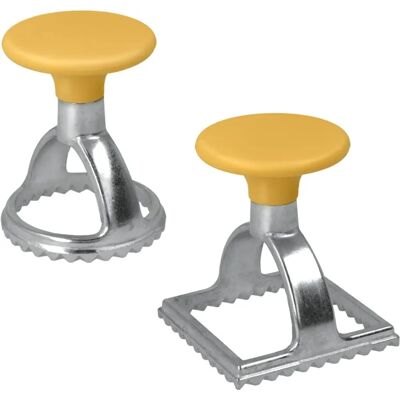 Metaltex - Set 2 Forme per Tagliare e Chiudere Ravioli Quadrato Rotondo Metaltex - Set 2 Forme per Tagliare e Chiudere Ravioli Quadrato Rotondo