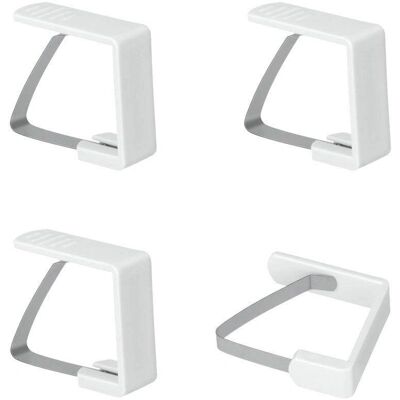 Pinze per Tovaglie in Acciaio Inox e Plastica METALTEX - Set da 4 Pinze per Tovaglie in Acciaio Inox e Plastica METALTEX - Set da 4