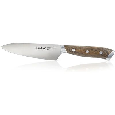 Couteau de Chef Meltatex 15cm - Acier inoxydable, Manche en bois, Coupe précise - Publicité Couteau de Chef Meltatex 15cm - Acier inoxydable, Manche en bois, Coupe précise - Publicité