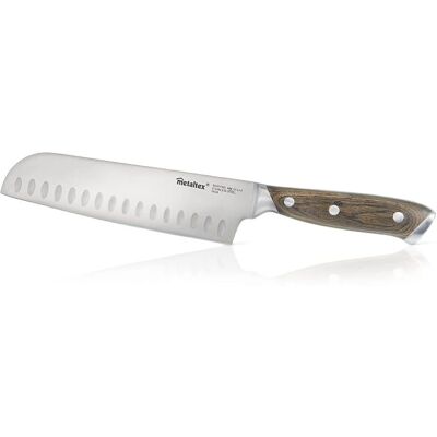 Metaltex Heritage Santoku Mes - Houten Handvat - 18cm Metaltex Heritage Santoku Mes - Houten Handvat - 18cm