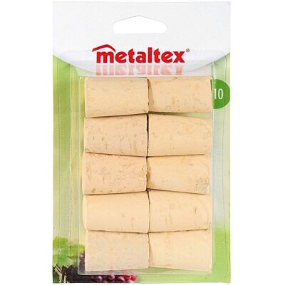 Metaltex Kegel Kurk Set 10 stuks - Stoppen en Contactdozen Metaltex Kegel Kurk Set 10 stuks - Stoppen en Contactdozen