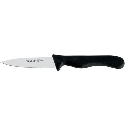 Metaltex Basic Line konyhakés - 21,5cm - Rozsdamentes acél/fekete - Ergonomikus fogantyú - Mosogatógépben mosható Metaltex Basic Line konyhakés - 21,5cm - Rozsdamentes acél/fekete - Ergonomikus fogantyú - Mosogatógépben mosható