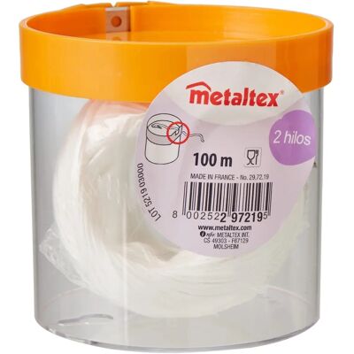 Fil de Cuisine Metaltex - 100m, Blanc/Gris - Alimentaire, Distributeur Fil de Cuisine Metaltex - 100m, Blanc/Gris - Alimentaire, Distributeur