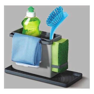 Metaltex Tidy-Tex Sink Organizer Light Grey - Sink Organizer Metaltex Tidy-Tex Sink Organizer Light Grey - Sink Organizer
