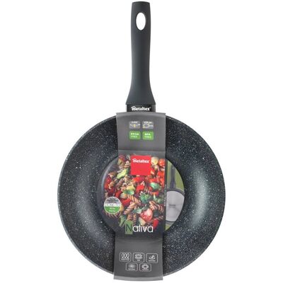 Metaltex Nativa 28cm Aluminium Wok - Anti-aanbaklaag, Inductiegeschikt Metaltex Nativa 28cm Aluminium Wok - Anti-aanbaklaag, Inductiegeschikt