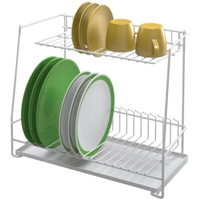 Égouttoir Lagon Metaltex - 2 niveaux, blanc - Rangement cuisine - Publicité Égouttoir Lagon Metaltex - 2 niveaux, blanc - Rangement cuisine - Publicité