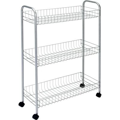 Metaltex Slim de luxe Storage Cart - Multi-purpose, Easy to Assemble, Rust Resistant Metaltex Slim de luxe Storage Cart - Multi-purpose, Easy to Assemble, Rust Resistant