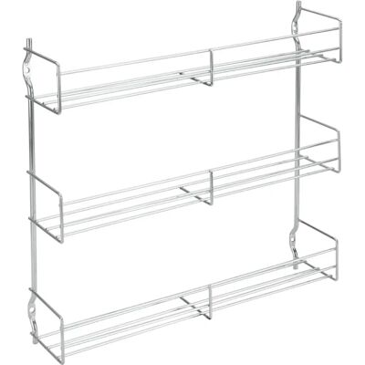 Metaltex 3-Tier 30 x 7 x 30 cm Chrome Plated Spice Rack - Spice Rack Metaltex 3-Tier 30 x 7 x 30 cm Chrome Plated Spice Rack - Spice Rack