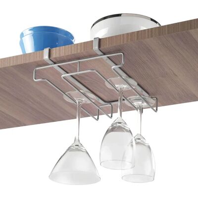 Metaltex Double Cup Holder - Silver - Organize Kitchen Metaltex Double Cup Holder - Silver - Organize Kitchen