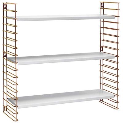 METALTEX Tomado Wandregal - Kupfer/Weiß - 70x21x68 cm METALTEX Tomado Wandregal - Kupfer/Weiß - 70x21x68 cm