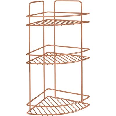 Modèle Metaltex - Étagère d'angle en cuivre à 3 niveaux - Rangement salle de bain - Publicité Modèle Metaltex - Étagère d'angle en cuivre à 3 niveaux - Rangement salle de bain - Publicité