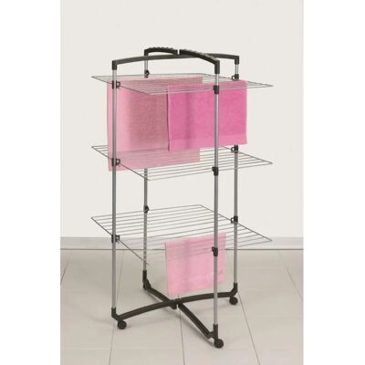 Sèche-linge Faro Metaltex - 28m, 3 étages, sur roulettes Sèche-linge Faro Metaltex - 28m, 3 étages, sur roulettes