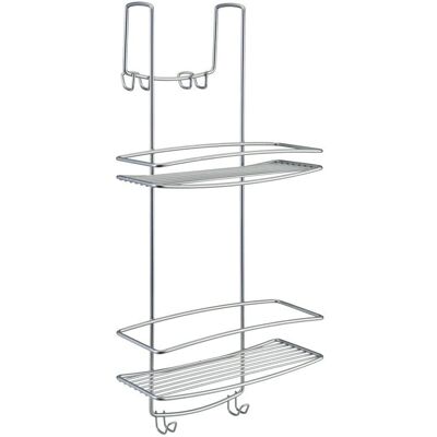 Estante de Ducha Metaltex Onda - Metal recubierto, Plateado, 26x20x58cm Estante de Ducha Metaltex Onda - Metal recubierto, Plateado, 26x20x58cm