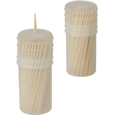 Metaltex 2er Pack Bambus Zahnstocher - Zahnstocher-Set Metaltex 2er Pack Bambus Zahnstocher - Zahnstocher-Set