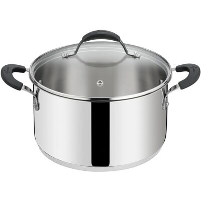 Olla de Acero Inoxidable Lagostina 20cm - Diseño Italiano Clásico Olla de Acero Inoxidable Lagostina 20cm - Diseño Italiano Clásico