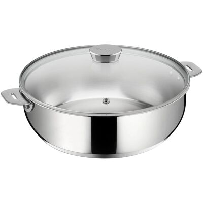 Poêle 24cm avec Couvercle - Salvaspazio+ en Inox - Publicité Poêle 24cm avec Couvercle - Salvaspazio+ en Inox - Publicité