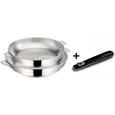Lagostina Set Di 2 Padelle In Acciaio Inox 24 E 28 Cm - Ensemble de Casseroles - Publicité Lagostina Set Di 2 Padelle In Acciaio Inox 24 E 28 Cm - Ensemble de Casseroles - Publicité