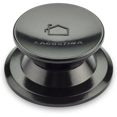 Manípulo de porta de substituição preto Lagostina - Acessório para panela de pressão Manípulo de porta de substituição preto Lagostina - Acessório para panela de pressão