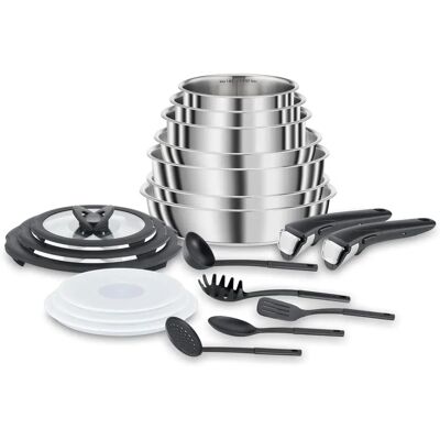 Lagostina Ingenio Cookware Set - Black and Silver Lagostina Ingenio Cookware Set - Black and Silver