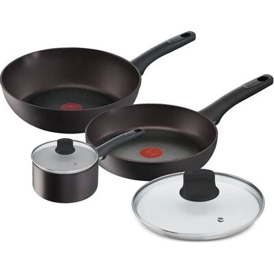 Lagostina Eco Kochgeschirr-Set - Recyceltes Aluminium, Antihaft Lagostina Eco Kochgeschirr-Set - Recyceltes Aluminium, Antihaft