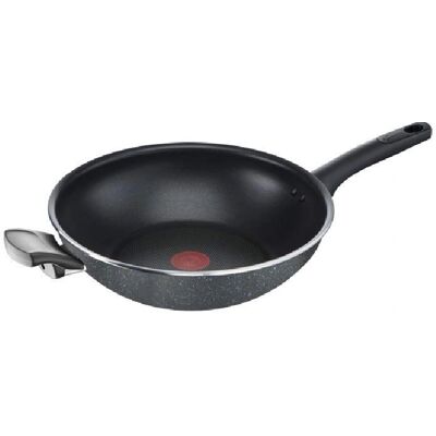 Wok Lagostina 30cm con Manico Removibile - Adatto a Induzione Wok Lagostina 30cm con Manico Removibile - Adatto a Induzione