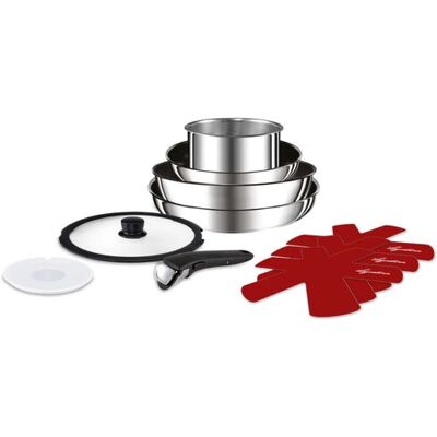 Set di padelle Lagostina 0121316001 - Acciaio inox, rivestimento in titanio, lavabile in lavastoviglie Set di padelle Lagostina 0121316001 - Acciaio inox, rivestimento in titanio, lavabile in lavastoviglie