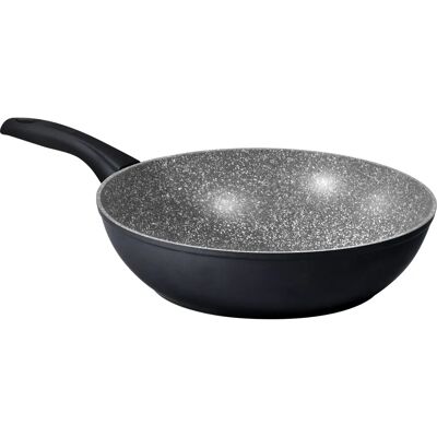 Aeternum Wok en perle noire induction - Antiadhésif, Poignée ergonomique, Surface texturée - Publicité Aeternum Wok en perle noire induction - Antiadhésif, Poignée ergonomique, Surface texturée - Publicité