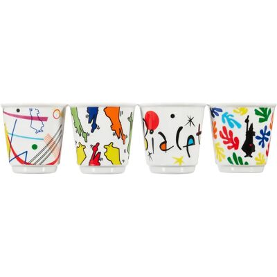 Bialetti - Kaffeetassen-Set - 4 Porzellantassen - Weiß - 60 ml Bialetti - Kaffeetassen-Set - 4 Porzellantassen - Weiß - 60 ml