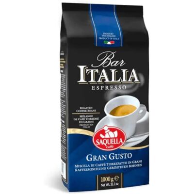 Saquella Caffe Saquella Bar Italia Espresso Gran Gusto - Koffiebonen Saquella Caffe Saquella Bar Italia Espresso Gran Gusto - Koffiebonen