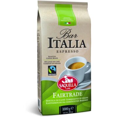 Saquella Bar Italia Fairtrade Espresso Bonen - Koffiebonen Saquella Bar Italia Fairtrade Espresso Bonen - Koffiebonen