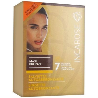 Salviette Autoabbronzanti Maxi Bronze Incarose - Viso, 7 pezzi Salviette Autoabbronzanti Maxi Bronze Incarose - Viso, 7 pezzi