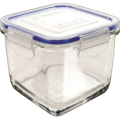 Contenitore per alimenti Borgonovo 0033541 - Scatola quadrata - 0,83 L - Blu - Ermetico Contenitore per alimenti Borgonovo 0033541 - Scatola quadrata - 0,83 L - Blu - Ermetico