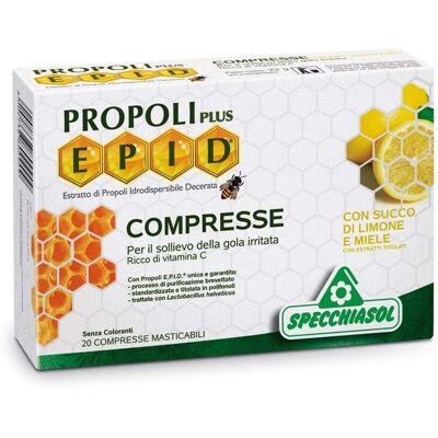 Specchiasol - Compresse di propoli limone e miele da masticare - Sollievo gola Specchiasol - Compresse di propoli limone e miele da masticare - Sollievo gola