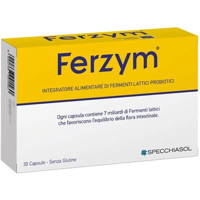 Specchiasol Ferzym - Supporto Flora Intestinale - 30 Capsule Specchiasol Ferzym - Supporto Flora Intestinale - 30 Capsule