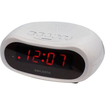 Majestic SVE-232 Digitale Wecker - Digitaluhr, Weiß, LED-Display, Snooze, Batterie oder Netz Majestic SVE-232 Digitale Wecker - Digitaluhr, Weiß, LED-Display, Snooze, Batterie oder Netz