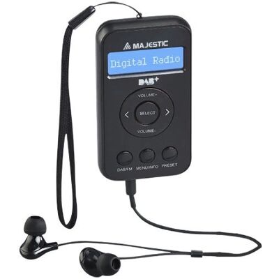 Majestic RT-196 Tragbarer Digitalradio DAB - Schwarz Majestic RT-196 Tragbarer Digitalradio DAB - Schwarz