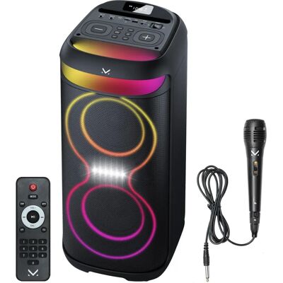 Altoparlante Party Majestic Fire T38 con luci, Bluetooth, karaoke Altoparlante Party Majestic Fire T38 con luci, Bluetooth, karaoke