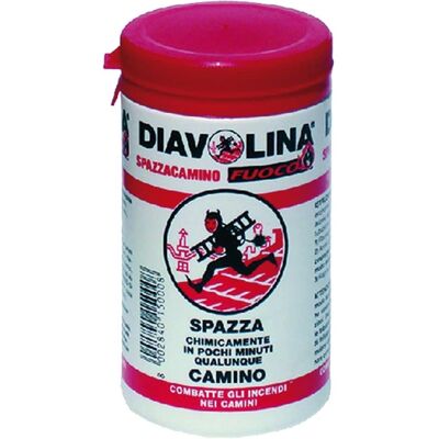 DIAVOLINA Modello 15000 - Polvere sgrassante per canne fumarie DIAVOLINA Modello 15000 - Polvere sgrassante per canne fumarie