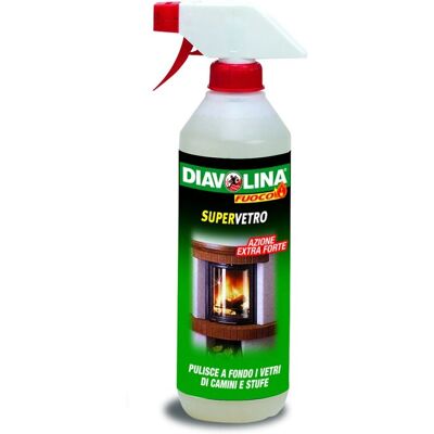 Pulitore Vetro Supervetro Diavolina - 500ml - Caminetti e Stufe Pulitore Vetro Supervetro Diavolina - 500ml - Caminetti e Stufe