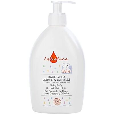 NeBiolina Baño y Cabello Fluido - Piel sensible, Avena orgánica, 500ml NeBiolina Baño y Cabello Fluido - Piel sensible, Avena orgánica, 500ml
