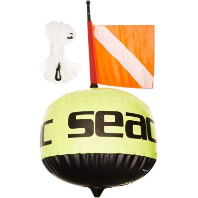 Seac Boa Sub Jaune Fluo - Bouée de Plongée avec Drapeau Seac Boa Sub Jaune Fluo - Bouée de Plongée avec Drapeau