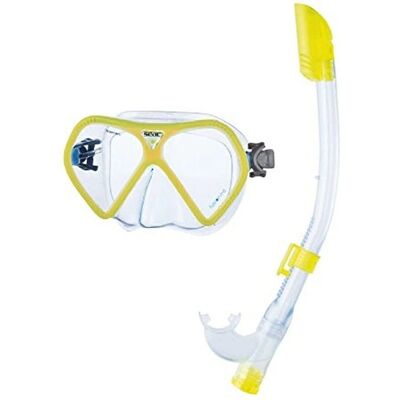 Seac Fusion Set MD - Snorklepakke, Gul, Medium Seac Fusion Set MD - Snorklepakke, Gul, Medium