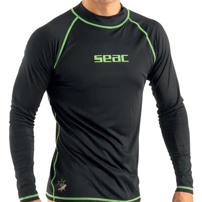 Seacsub Black Long Sleeve UV Protection Rash Guard - Water Sport Seacsub Black Long Sleeve UV Protection Rash Guard - Water Sport