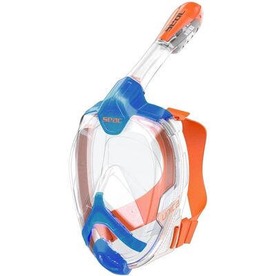 Masque de Plongée Seac Unica - Bleu/Orange - Visage Complet - Italie - Publicité Masque de Plongée Seac Unica - Bleu/Orange - Visage Complet - Italie - Publicité