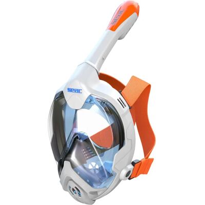 Seac Wit/Oranje Fun Masker - Volledig Gezicht Snorkel Seac Wit/Oranje Fun Masker - Volledig Gezicht Snorkel