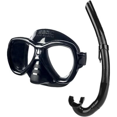 Ensemble de Snorkel Seac Elba - Lentilles en verre trempé - Noir - Adultes Ensemble de Snorkel Seac Elba - Lentilles en verre trempé - Noir - Adultes