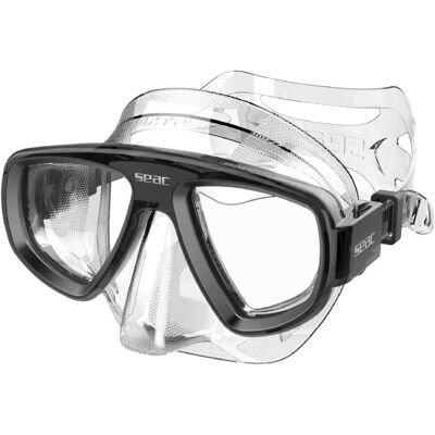 Masque de Plongée Noir Seac - Verre trempé double, jupe en silicone hypoallergénique, sangle réglable - Masque de plongée Masque de Plongée Noir Seac - Verre trempé double, jupe en silicone hypoallergénique, sangle réglable - Masque de plongée