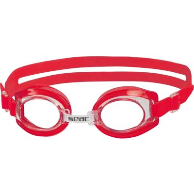 Lunettes de natation Seac Kleo rouge en silicone souple pour enfants - Publicité Lunettes de natation Seac Kleo rouge en silicone souple pour enfants - Publicité