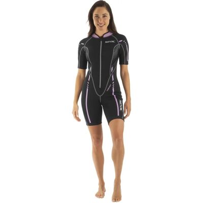 Combinaison courte Seac Trendy 2,5 mm pour femmes - Noir Combinaison courte Seac Trendy 2,5 mm pour femmes - Noir